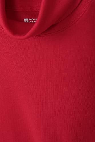 Mountain Warehouse Talus Kids Roll Neck Top - Quick Wicking Jumper Easy Care Turtle Neck Tee Warm Thermal Baselayer Lightweight - For Winter Walking Hiking