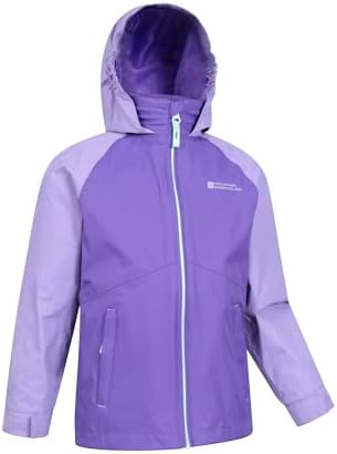 Mountain Warehouse Torrent Kids Waterproof Rain Jacket - Taped Seams Raincoat Lightweight Breathable Girls & Boys - Autumn Winter Wet Weather
