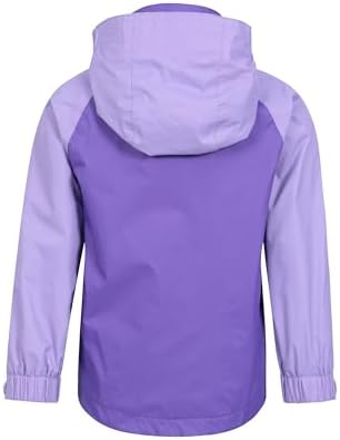 Mountain Warehouse Torrent Kids Waterproof Rain Jacket - Taped Seams Raincoat Lightweight Breathable Girls & Boys - Autumn Winter Wet Weather