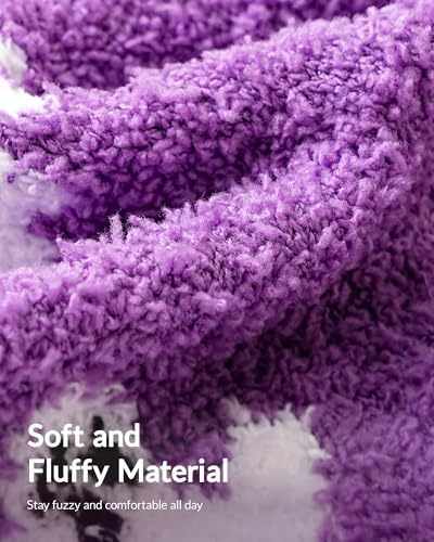 Moyel 5 Pairs Halloween Fluffy Socks Kids Halloween Gifts For Kids 4-12 Years All Hallows' Eve Party Decorations Boo Basket Fillers For Boys Girls Halloween Costume Accessories