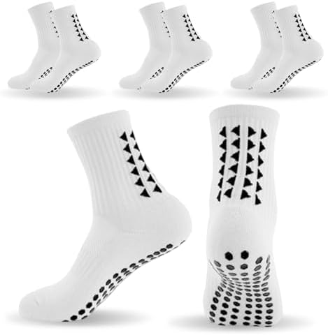 Mtuihfo 3 Pairs Breathable Kids Grip Socks Sweat-Absorbent Boys Socks Grip Socks Football Kids For Running Hockey Football