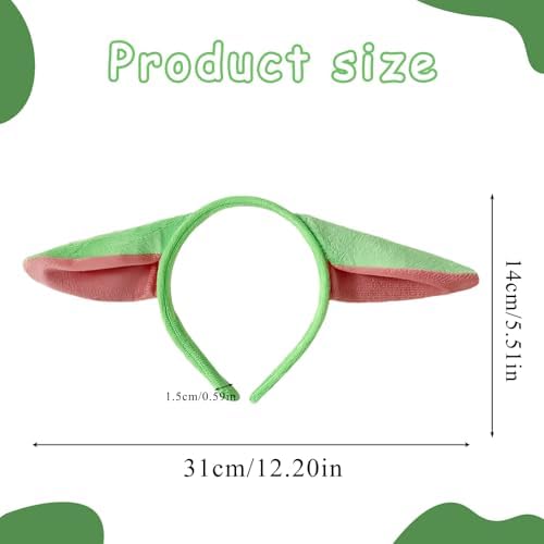 MUNSKT Child Fabric Headband Costume Accessory Headbands Costume Accessory Headbands Green Elf Ear Headband Role-Playing Costume Novelty Halloween Christmas Party