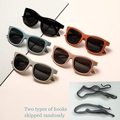 Musivon Baby Sunglasses 6 Months - 2.5 Years Toddler Sunglasses For Kids Infant Boys Girl Flexible Frame With Strap