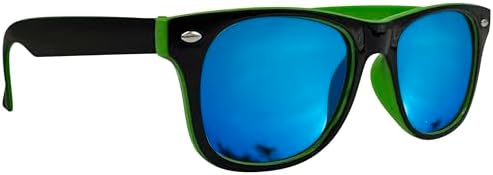 Mustavo Childrens TwoTone Blue Mirror Sunglasses Bright Colours Kids Boys Girls Eyewear For Beach Summer Park UV400