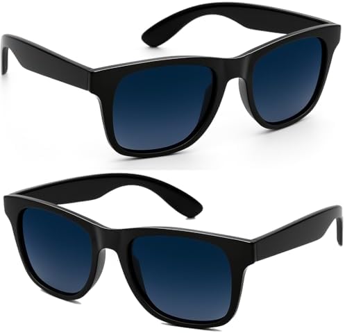 Mustavo Kids Sunglasses Boys Sunglasses Kid's Sunglasse's Girls Black Gloss Finish 100% UV400 Protection Fashion Glasses For Ages 3-9 Years Old Childrens Childs Shades