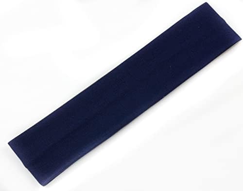 Mytoptrendz Stretchy Headband Narrow Soft Fabric Kylie Hairband Plain Girls Boys Head Band Bandeau Sports Accessories (Navy)