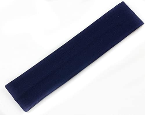 Mytoptrendz Stretchy Headband Narrow Soft Fabric Kylie Hairband Plain Girls Boys Head Band Bandeau Sports Accessories (Navy)