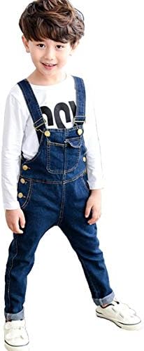 NABER Kids Boys' Fashion Dungarees Denim Jeans Bib Overalls Age 4-13 Years