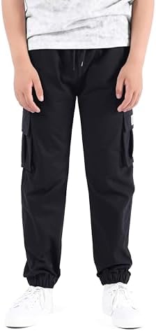 NATUST Boys Cargo Trousers Kids Joggers Pants