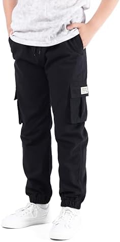 NATUST Boys Cargo Trousers Kids Joggers Pants