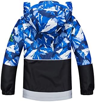 NATUST Boys Waterproof Jacket Fleece Lined Raincoat