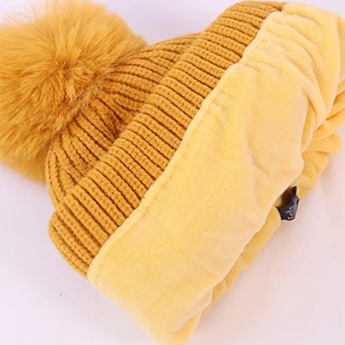 NautySaurs Boys Girls Hat Scarf And Gloves Set Winter Thermal Knit Crochet Bobble Hat Fleece Lined Beanie For Kids Aged 2-8 Years