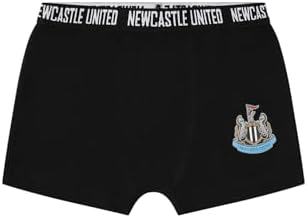 Newcastle United Boys 3 Pack Football Club Boxer Shorts Cotton Boxers Multipack Trunks Kids Underwear