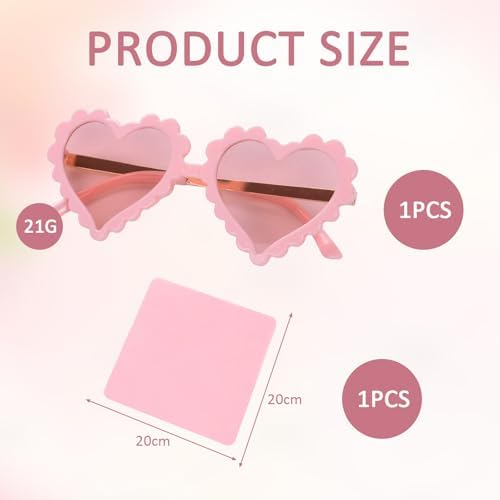 Neyeau Pink Heart Glasses Kids Sunglasses Heart Sunglasses Effectively Resist Uv Rays And Protect Baby's Eyes Suitable For Outdoor Beach Party Children's Birthday Summer Party