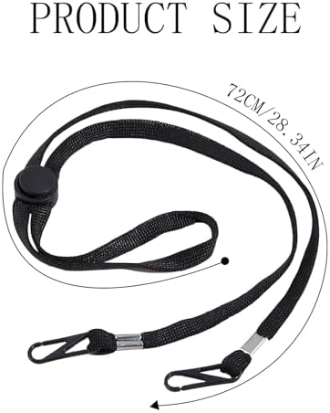 NICENEEDED 5 PCS Adjustable Hat Band Clips Removable Black Elastic Hat Chin Cord Windproof Anti Lost Hat Band Clips For Golf Boating Fishing Hat Outdoor