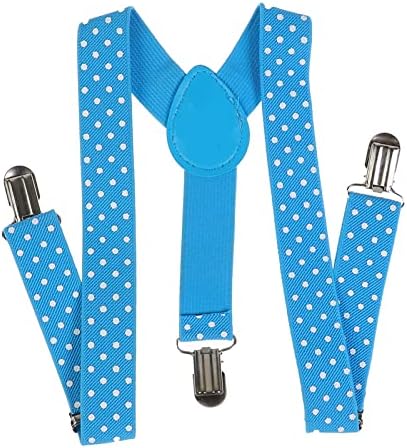 NiceYnn Baby Kids Braces Cute Dot For Boys Girls 1-9 Years Retro PU Leather 3 Clips 2.3cm Y-Back Chic Suspenders Elastic Adjustable For Wedding Formal Events Cosplay