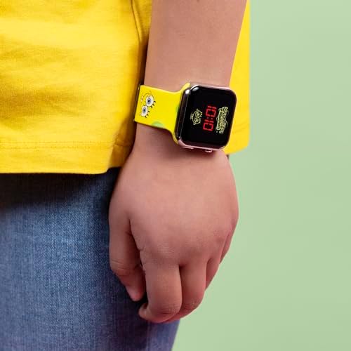 Nickelodeon Spongebob Yellow LED Watch With Printed Silicone Strap SGB4134
