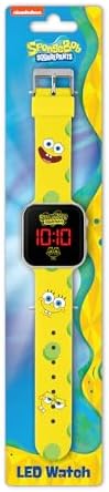 Nickelodeon Spongebob Yellow LED Watch With Printed Silicone Strap SGB4134