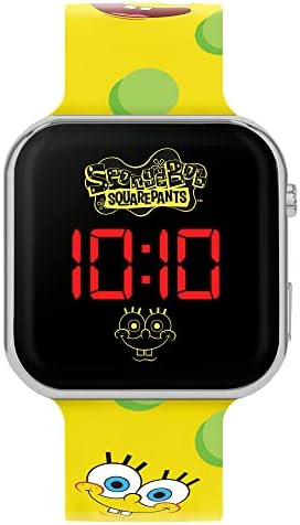 Nickelodeon Spongebob Yellow LED Watch with Printed Silicone Strap SGB4134