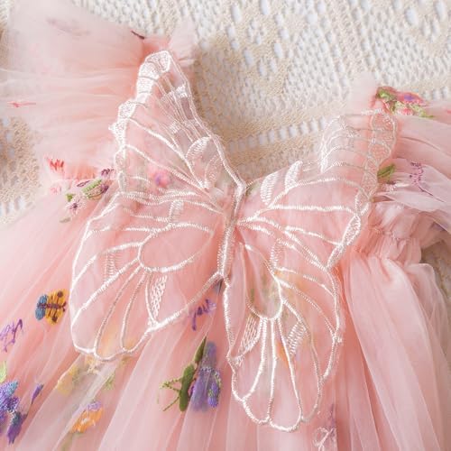 NNJXD Baby Girl Tulle Dress Casaul Summer Strap Sleeveless Dresses