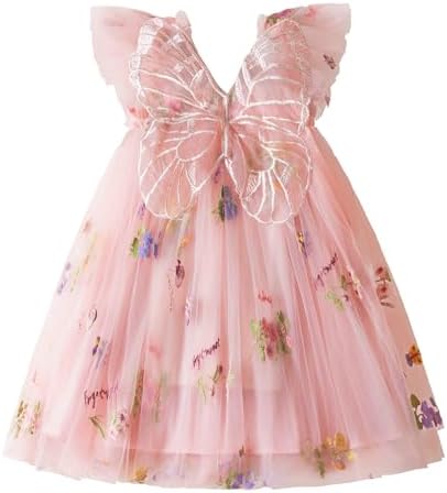 NNJXD Baby Girl Tulle Dress Casaul Summer Strap Sleeveless Dresses
