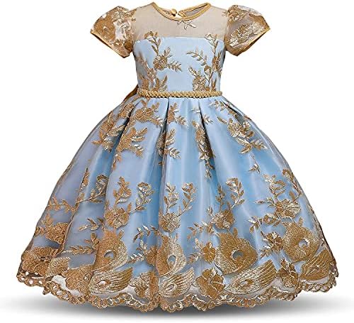 NNJXD Flower Girls Lace Dress Christmas Party Ball Gown Princess Dress