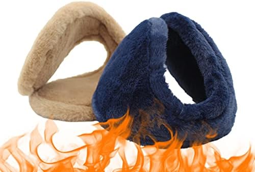 Noise Uction Earmuffs Adjustable Warm Knitted Plush Earmuffs Can Be Used To Irony The Cold Earmuffs Earmuffs For (Aa1-Black One Size)