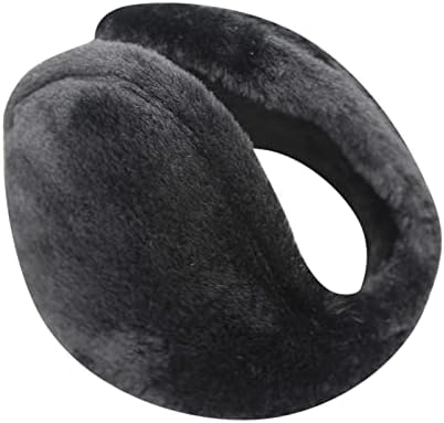Noise uction Earmuffs Adjustable Warm Knitted Plush Earmuffs Can Be Used To Irony The Cold Earmuffs Earmuffs for (Aa1-Black One Size)