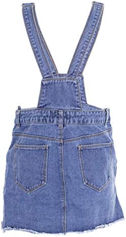 NOROZE Girls Denim Dungaree Jeans Top Pinafore Skirt