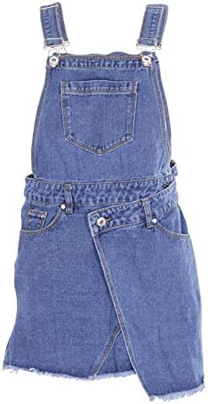 NOROZE Girls Denim Dungaree Jeans Top Pinafore Skirt