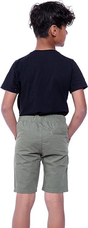 NOROZE New Plain Cotton Contrast Pocket Summer Drawstring Casual Shorts