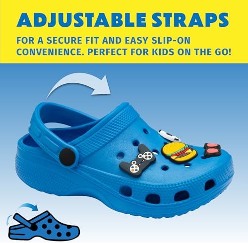 NorthSole Boys Clogs Childrens Sandals With Removable Charms Kids Beach Pool Shoes