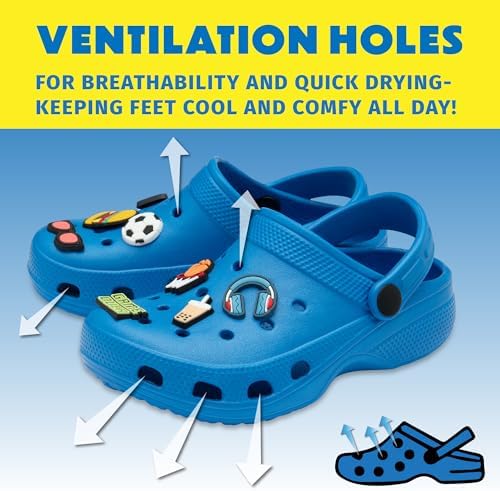 NorthSole Boys Clogs Childrens Sandals With Removable Charms Kids Beach Pool Shoes