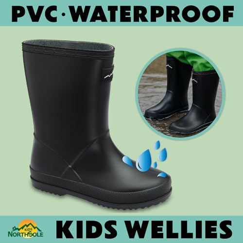 NorthSole Kids Wellies Boys & Girls Wellington Boots Childrens Toddler Welly Sizes 6-2