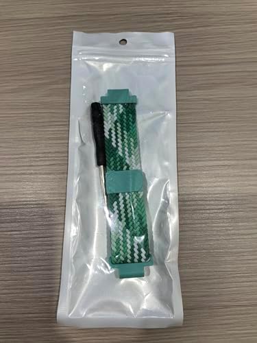 Nylon Band Compatible With Smartwatch Imoo Z1/Z6/Z7 Watch Phone Adjustable Braided Strap With Magnetic Clasp Fits 4.7"–7.8" Soft Breathable Replacement Watchband For Boys Girls—Green/Pink15mm