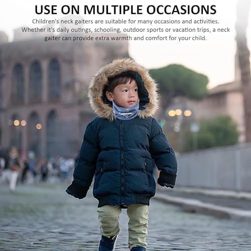 OAAO Children's Fleece Neck Scarf - Thermal Hose Warm And Windproof Neck Gaiter For Winter