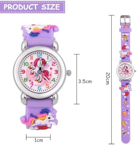 OFFCUP Kids Watch 3D Cute Cartoon Toy Watches Silicone Band Wrist Watches For Kids Analogue Quartz Watch Gift For Boys And Girls Age 3-11 Years Old