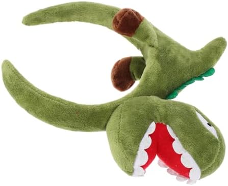 OFFSCH Green Dinosaur Headband Fascinator Party Decorations Hairband Adorable Stuffed Animal Headwear