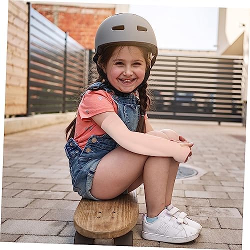 OHPHCALL Kids Sun Sleeves 4 Pairs Child UV Protection Arm Covers Thumb Hole Ice Silk Material Enhanced Breathability Portable For Outdoor Sports