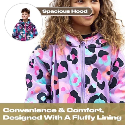 OHS Kids Drying Robe Outdoor Changing Privacy Robe For Girls Boys Swimming Surfing Towel - Gaming Print Leopard Print