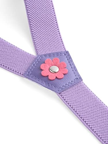 Olata Elasticated Clip On Girls Y-Shape Braces/Suspenders With Flower Design (1-5 Years) - 2.5cm