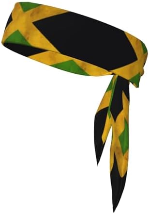 Old Jamaican Flag Patterned Sports Ties Double Sided Headband Tennis Karate Karate Yoga Running Headband Men Women Children