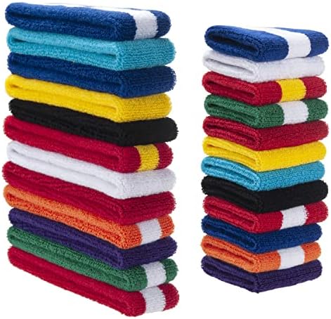 ONUPGO Kids Sweatbands Headband Wristband Set - Athletic Cotton Sweat Band For Sports (1 Headband + 2 Wristbands)