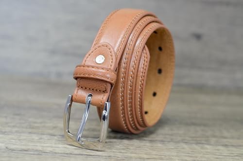 Ossi Leather Lined 28mm Childrens Belt (Sizes 4XS - Small) In Black Brown Or Tan