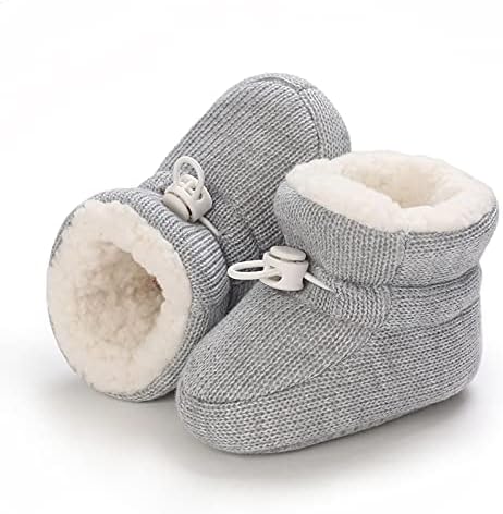 Outfit Spring Baby Winter Warm Fleece Bootie Newborn Non-Slip Soft Sole Winter Shoes Sock Shoes Cute Adjustable Crawling Shoes Prewalker Boots For Girls Boys Toddler 0-18 Months