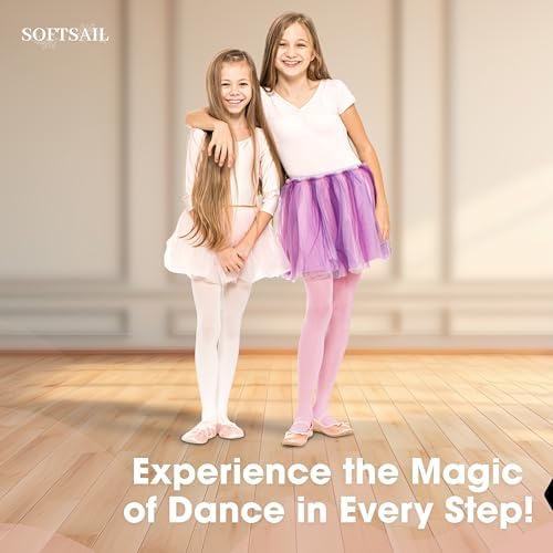 OVISSA Ballet Tights For Girls - School Uniform Dancing Sport Tights Strong Footed Soft Microfibre 50 DEN 3-12 Years