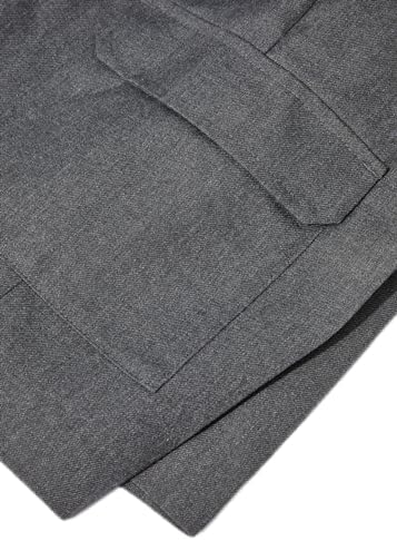 Pack Of 2 - Boys Cargo School Shorts Black Grey Adjustable Waist 3-13 Years