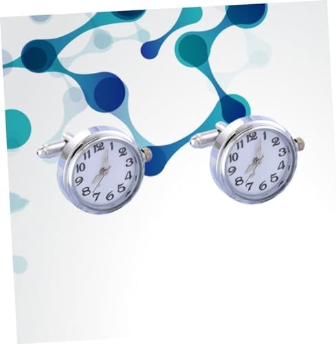 PACKOVE Stainless Steel Mechanical Watch Cufflinks For Men 2pcs Sleeve Button Formal Shirt Accessory Wedding Business Gift