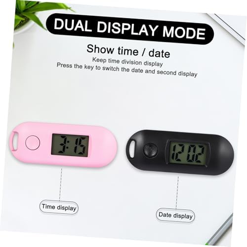 Parliky 6 Pcs Silent Luminous Digital Keychain Watches For Students Portable Electronic Pocket Watches With LCD Display For Exam Study And Everyday Use