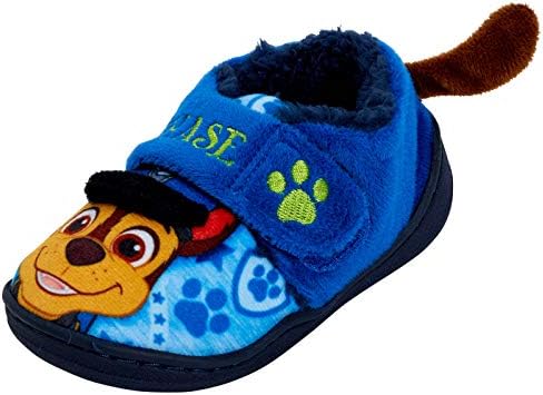 Paw Patrol Boys 3D Fleece Lined Slippers Slippers featuring Chase Blue Size 5-10